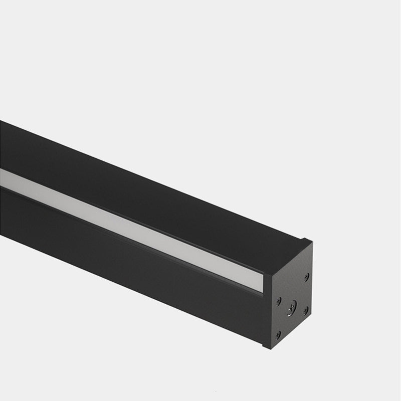 1 Licht linearer Schatten Wandleuchten moderner einfacher Stil Metallwandbeleuchtung in Schwarz