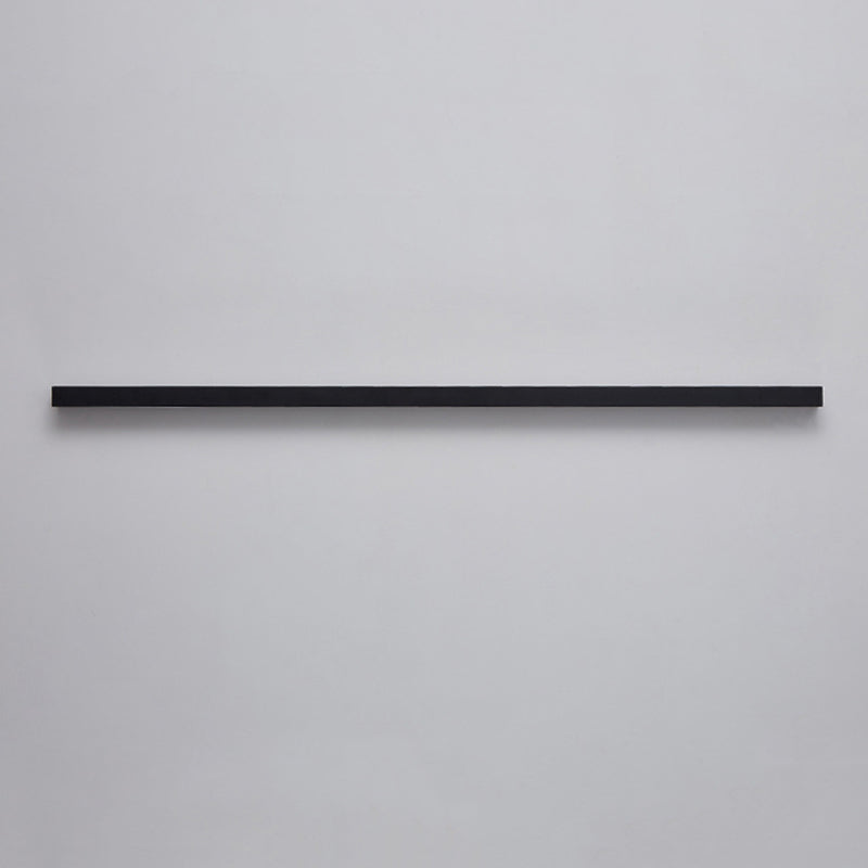 1 Licht linearer Schatten Wandleuchten moderner einfacher Stil Metallwandbeleuchtung in Schwarz