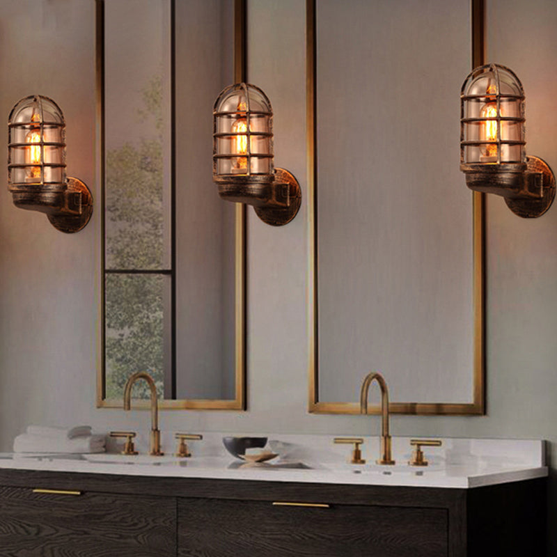 Industrielle klare Glas Wandmontierte licht verschmutzte Wandleuchte Wandleuchten