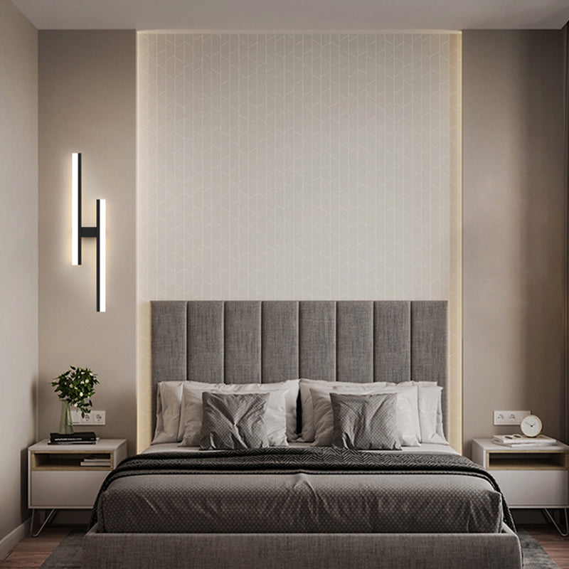Lámpara de lámpara de montaje de pared lineal moderna lineal lámpara de pared de 1 luces para dormitorio