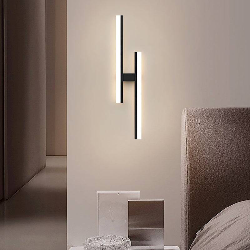 Lámpara de lámpara de montaje de pared lineal moderna lineal lámpara de pared de 1 luces para dormitorio
