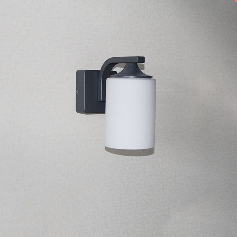 Cylinder Wall Mount Lamp 1-Light Vintage Black Wall Lighting Fixture for Bedroom