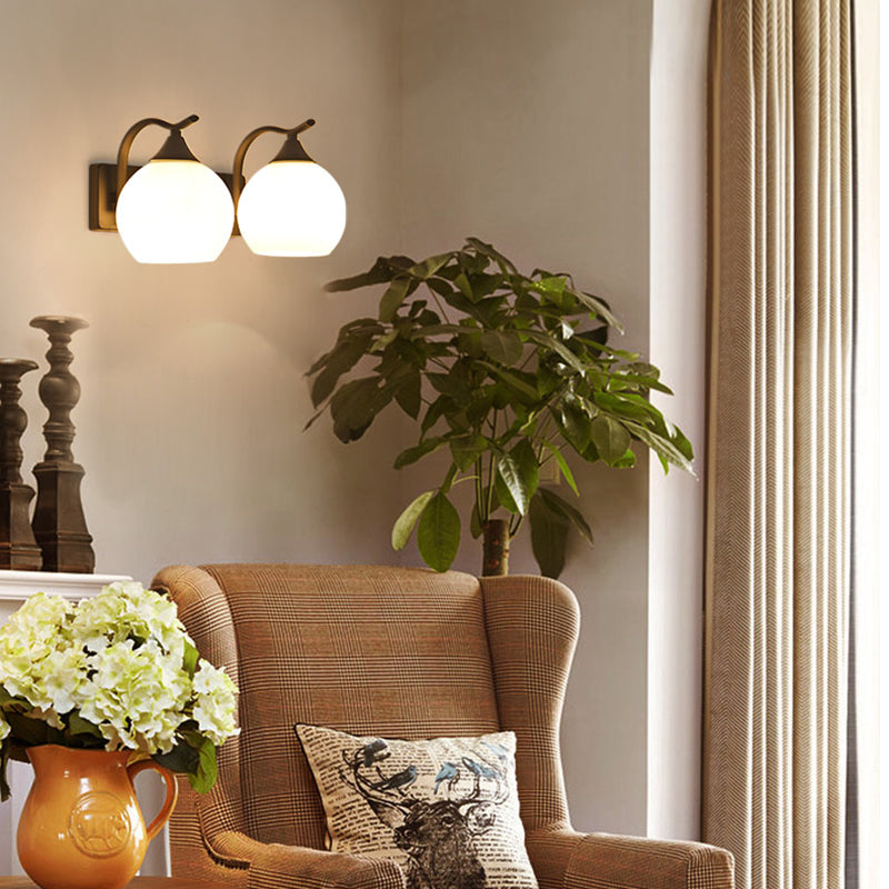 Schwarz schmiedeeisere Wandleuchte Industrieschlafzimmer Kuppel Wandmontage Lampe