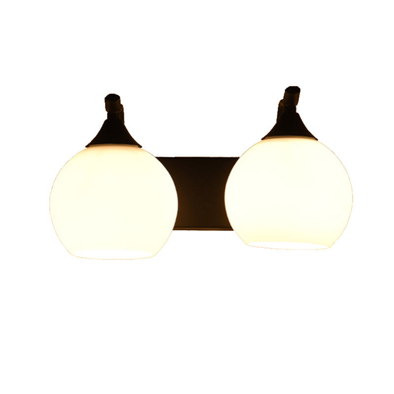 Schwarz schmiedeeisere Wandleuchte Industrieschlafzimmer Kuppel Wandmontage Lampe