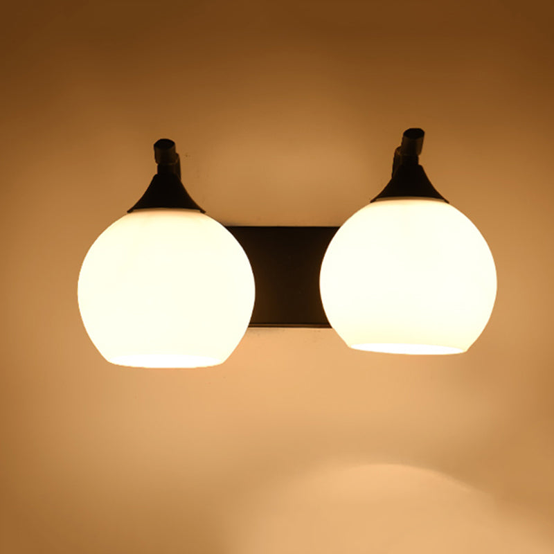 Schwarz schmiedeeisere Wandleuchte Industrieschlafzimmer Kuppel Wandmontage Lampe