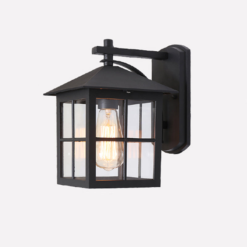 Wrought Iron Wall Lamp Sconce Industrial Loft 1-Light Sconce Lamp for Garden