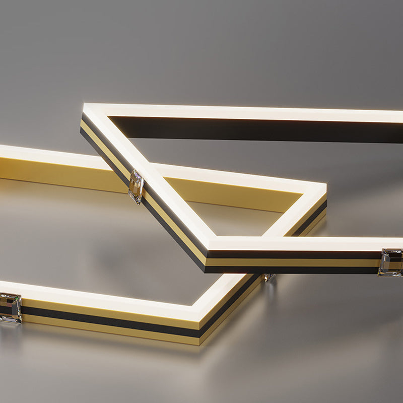 Modern 3-Tiered Chandelier Light Fixtures Metal LED Hanging Lamp for Living Room