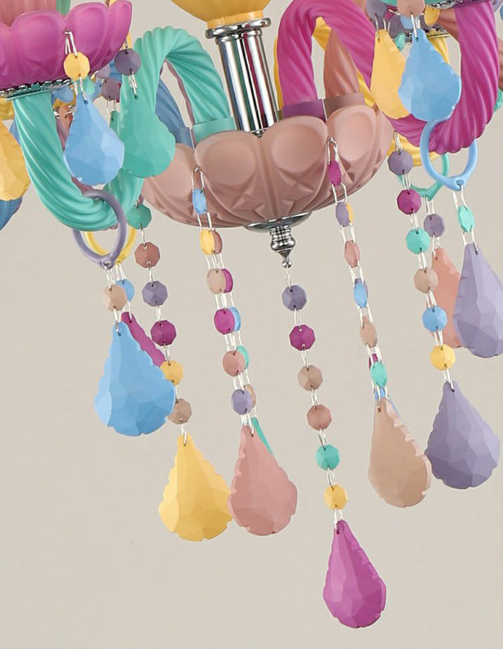 Lampada a soffitto multicolore in vetro Lampada candele in stile moderno