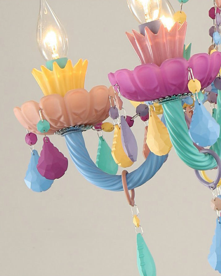 Lampada a soffitto multicolore in vetro Lampada candele in stile moderno