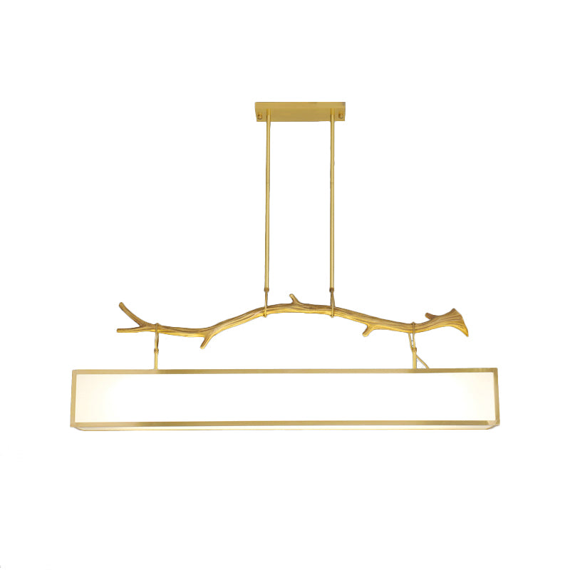 Brass Metal Hanging Pendant Lights Modern Linear Hanging Lamps for Dining Room