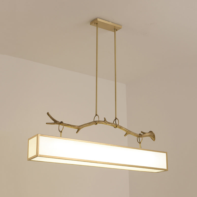 Luci a sospensione a sospensione in metallo in ottone lampade appese lineari moderne per sala da pranzo