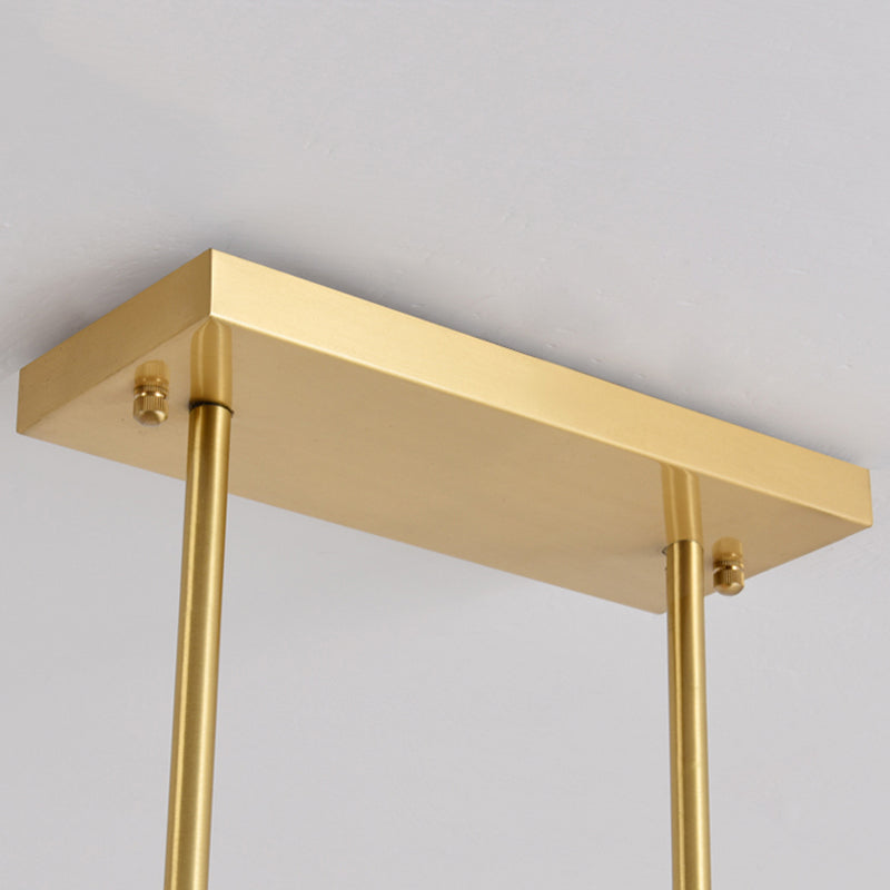 Luci a sospensione a sospensione in metallo in ottone lampade appese lineari moderne per sala da pranzo
