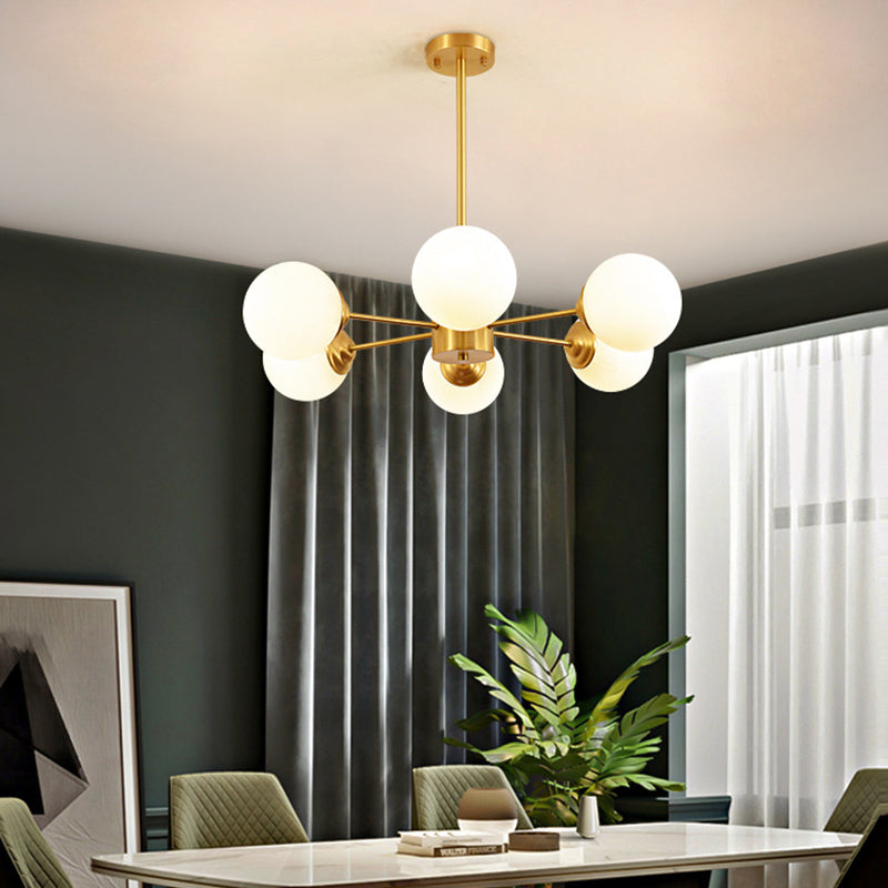 Lampade per lampadario moderno di rame Sputnik lampada a sospensione per soggiorno per soggiorno