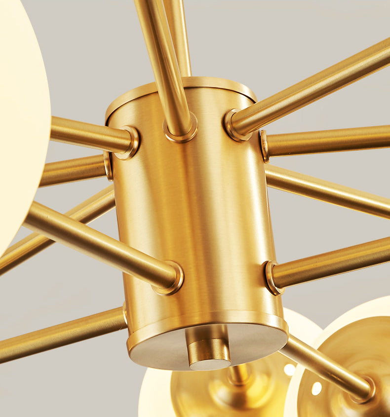 Lampade per lampadario moderno di rame Sputnik lampada a sospensione per soggiorno per soggiorno