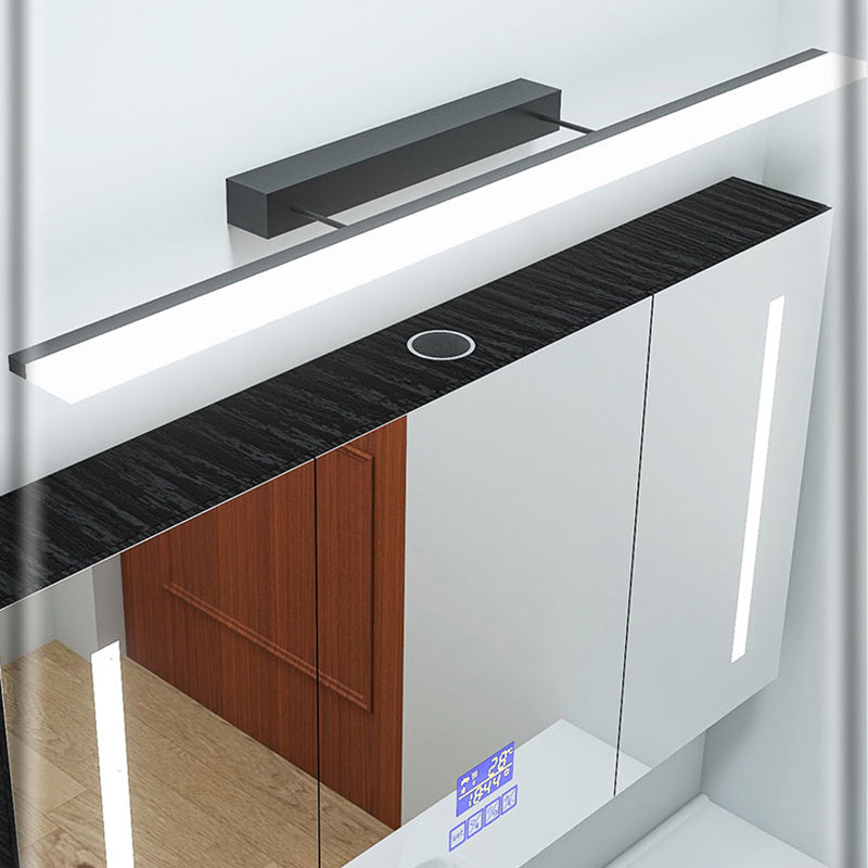 Acconde da muro di tonalità lineare a 1 luce moderna moderna illuminazione da parete specchio in stile semplice in bianco