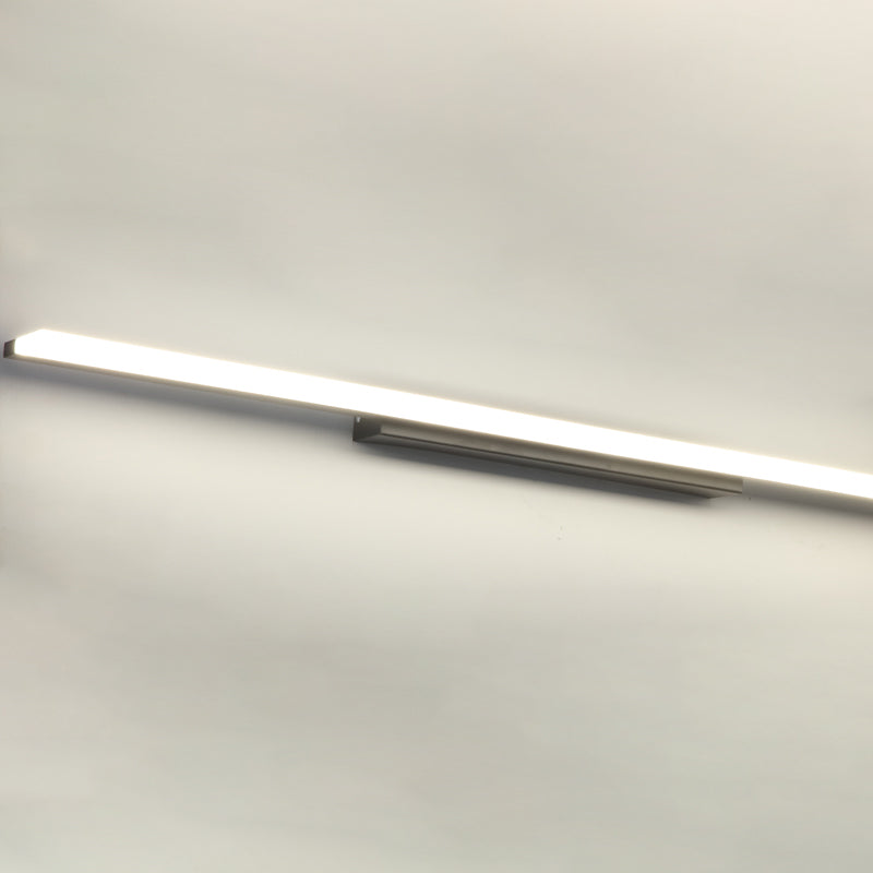 Acconde da muro di tonalità lineare a 1 luce moderna moderna illuminazione da parete specchio in stile semplice in bianco