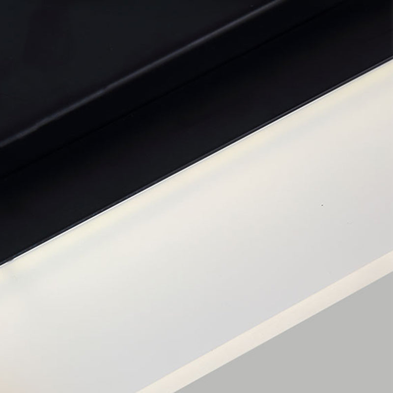 Acconde da muro di tonalità lineare a 1 luce moderna moderna illuminazione da parete specchio in stile semplice in bianco