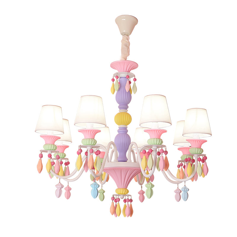 Apparecchiatura a sospensione rosa moderna a sospensione moderna a sospensione del lampadario in metallo in metallo