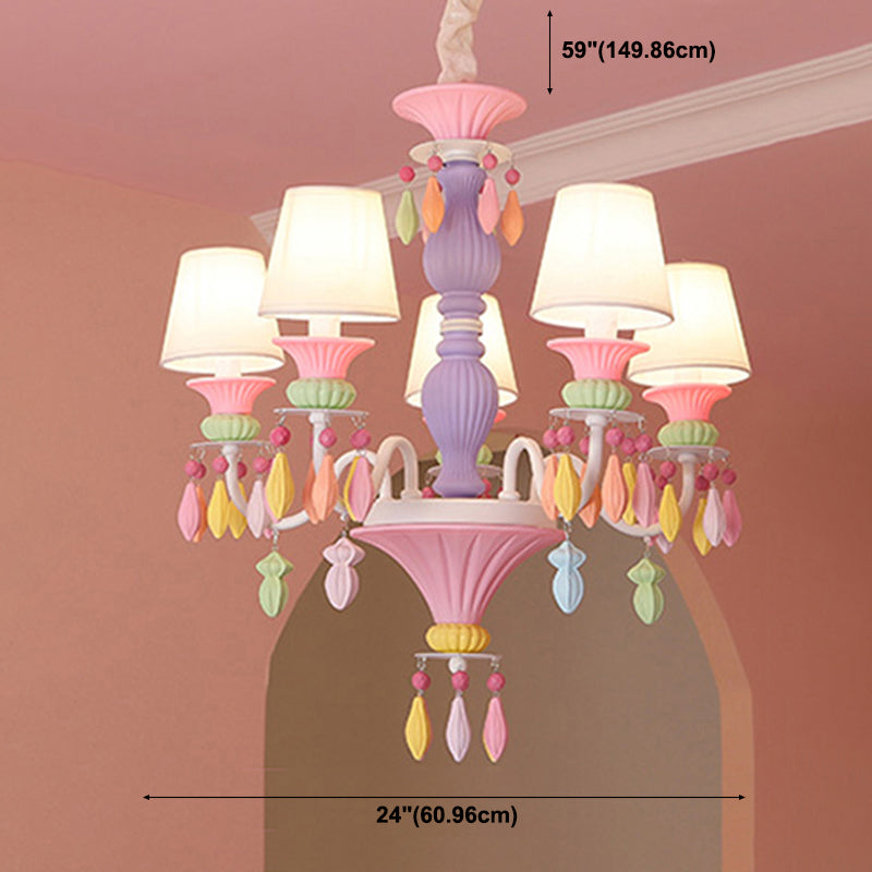 Apparecchiatura a sospensione rosa moderna a sospensione moderna a sospensione del lampadario in metallo in metallo