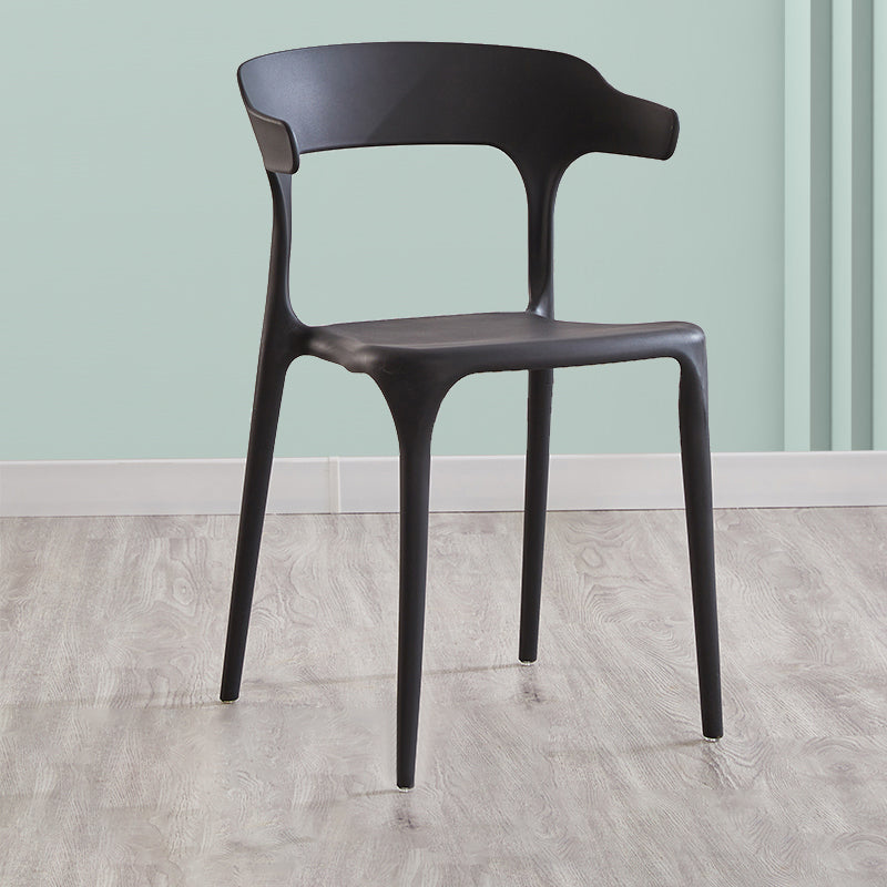 Modern Contemporary Plastic Side Chairs Multicolor Open Back Dining Chairs