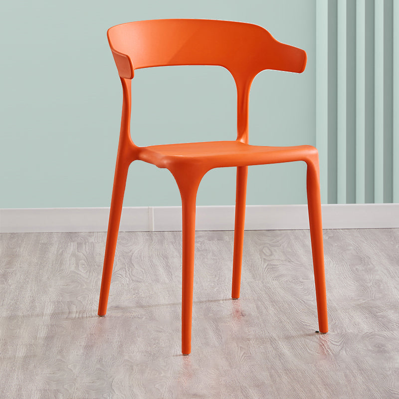 Modern Contemporary Plastic Side Chairs Multicolor Open Back Dining Chairs