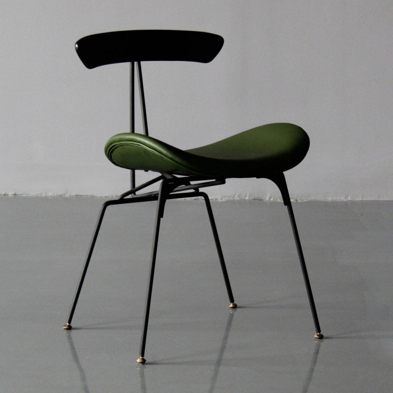 Ensembles de chaises latérales à dossier ouvert de chaise de salles à manger de cuisine en métal contemporain