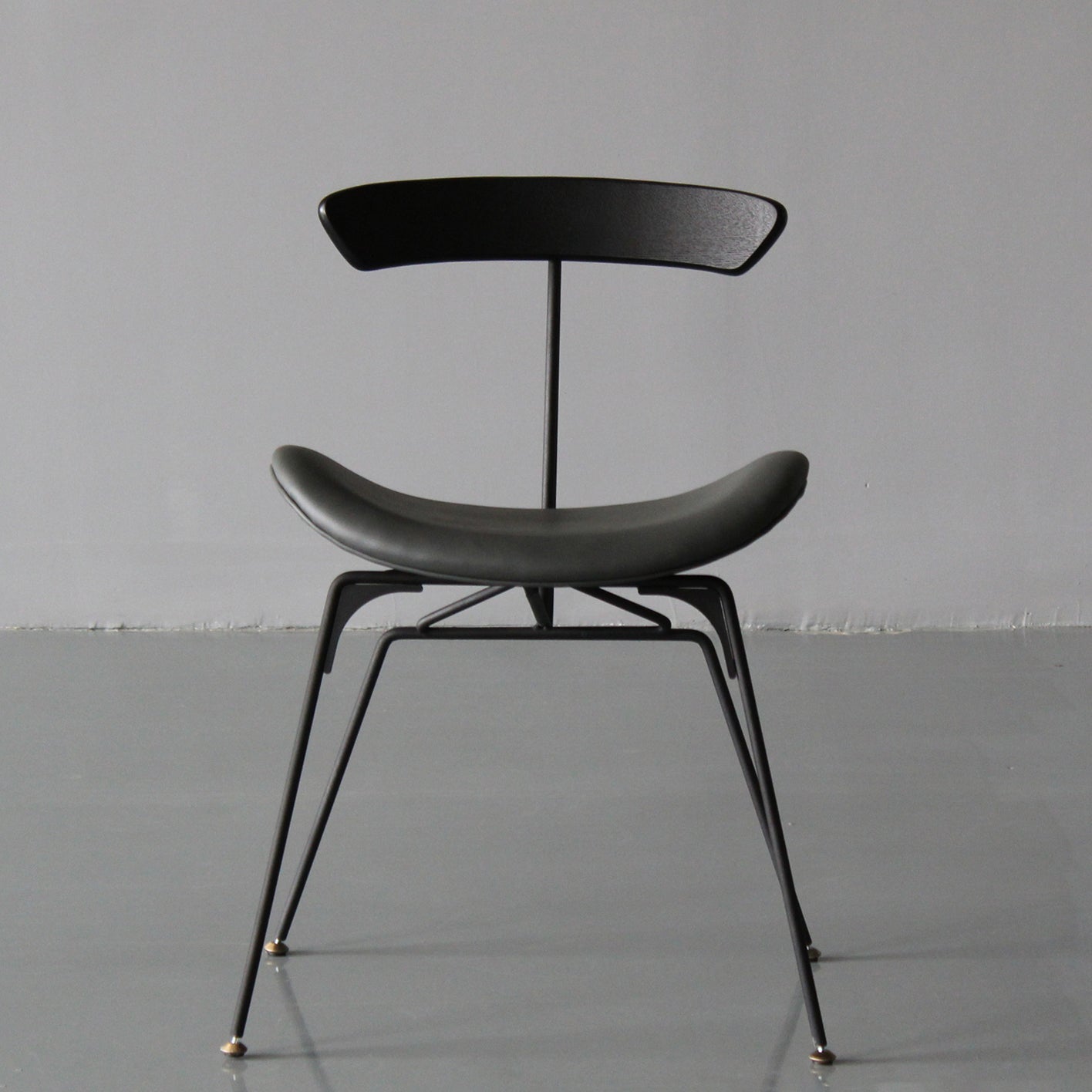 Ensembles de chaises latérales à dossier ouvert de chaise de salles à manger de cuisine en métal contemporain