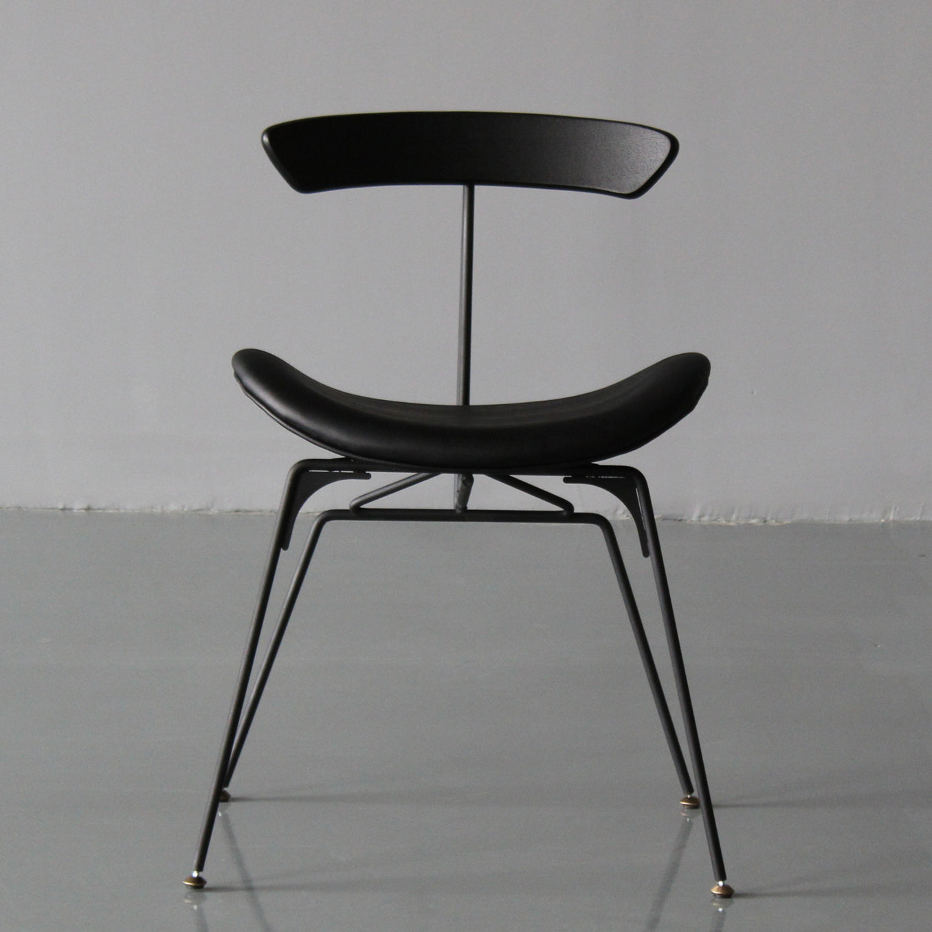 Ensembles de chaises latérales à dossier ouvert de chaise de salles à manger de cuisine en métal contemporain