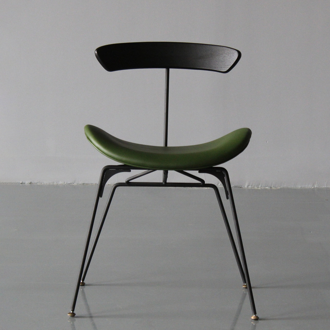 Ensembles de chaises latérales à dossier ouvert de chaise de salles à manger de cuisine en métal contemporain