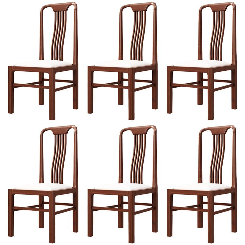 Chaise d'appoint traditionnelle en bois de 19 pouces de large, à dossier à lattes, pour usage domestique