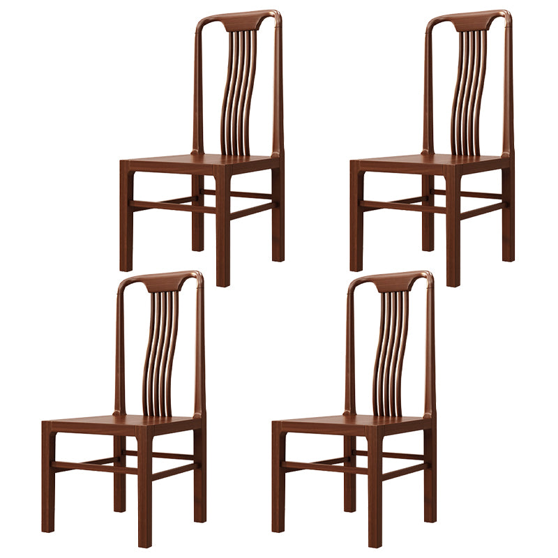 Chaise d'appoint traditionnelle en bois de 19 pouces de large, à dossier à lattes, pour usage domestique