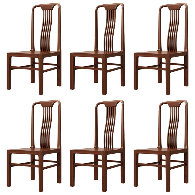 Chaise d'appoint traditionnelle en bois de 19 pouces de large, à dossier à lattes, pour usage domestique