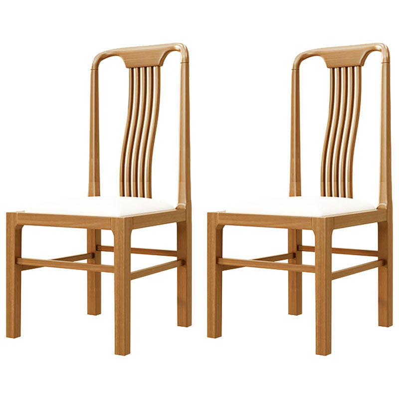 Chaise d'appoint traditionnelle en bois de 19 pouces de large, à dossier à lattes, pour usage domestique