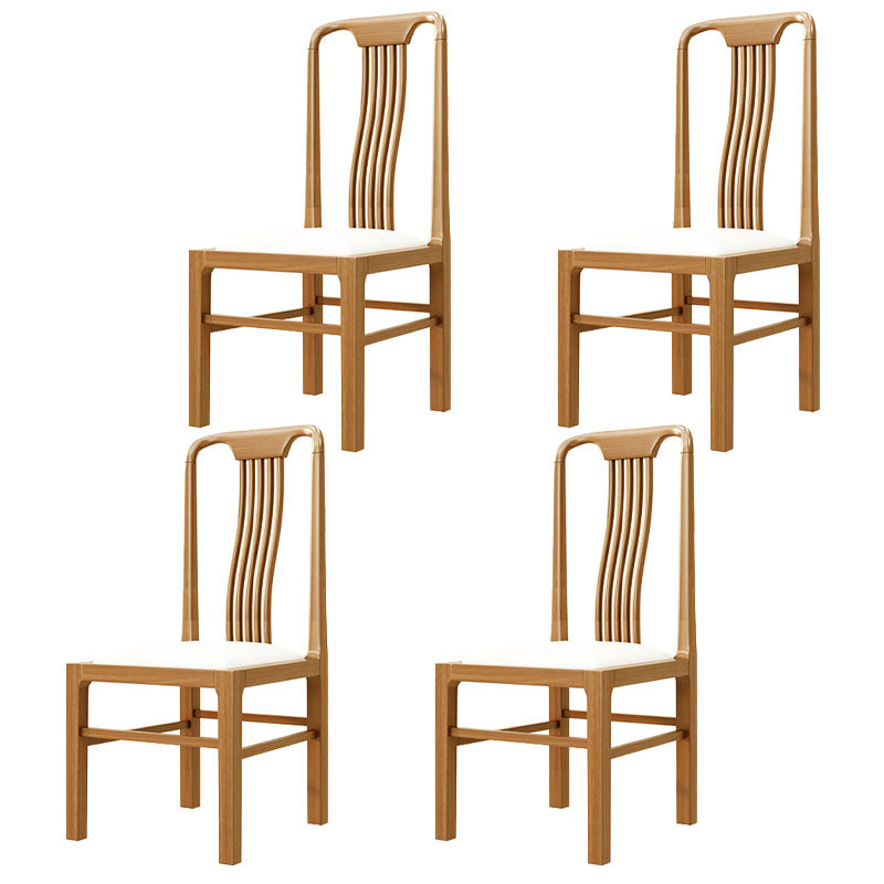 Chaise d'appoint traditionnelle en bois de 19 pouces de large, à dossier à lattes, pour usage domestique