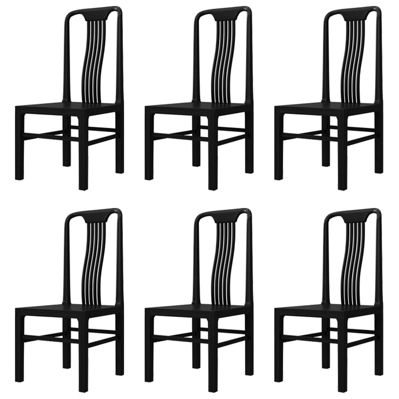 Chaise d'appoint traditionnelle en bois de 19 pouces de large, à dossier à lattes, pour usage domestique