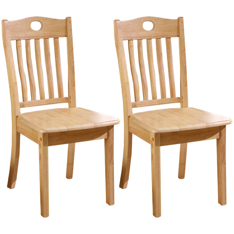 Silla lateral de madera maciza de estilo tradicional, silla de comedor con acabado mate para uso doméstico