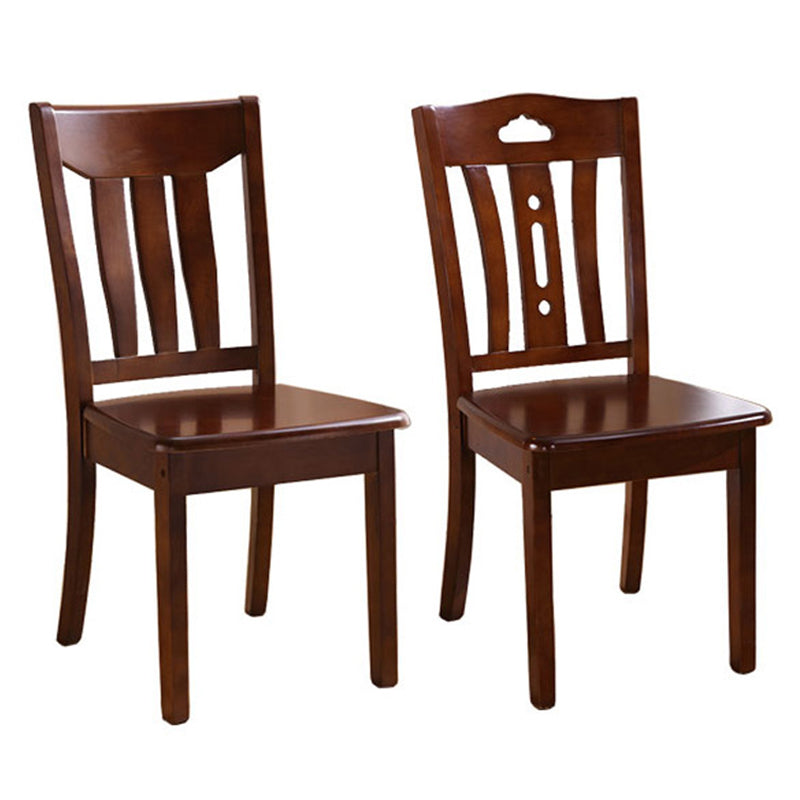 Silla lateral de madera maciza de estilo tradicional, silla de comedor con acabado mate para uso doméstico