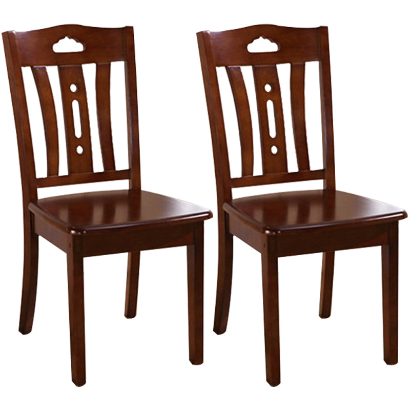 Silla lateral de madera maciza de estilo tradicional, silla de comedor con acabado mate para uso doméstico