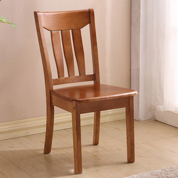 Silla lateral de madera maciza de estilo tradicional, silla de comedor con acabado mate para uso doméstico