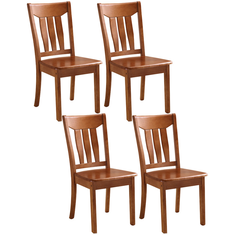 Silla lateral de madera maciza de estilo tradicional, silla de comedor con acabado mate para uso doméstico