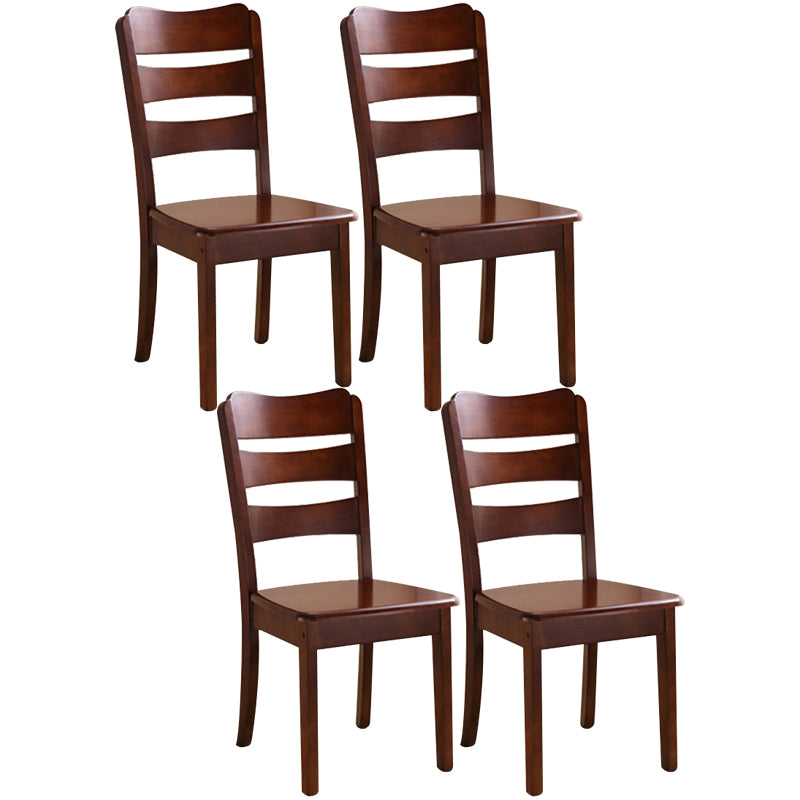 Silla lateral de madera maciza de estilo tradicional, silla de comedor con acabado mate para uso doméstico