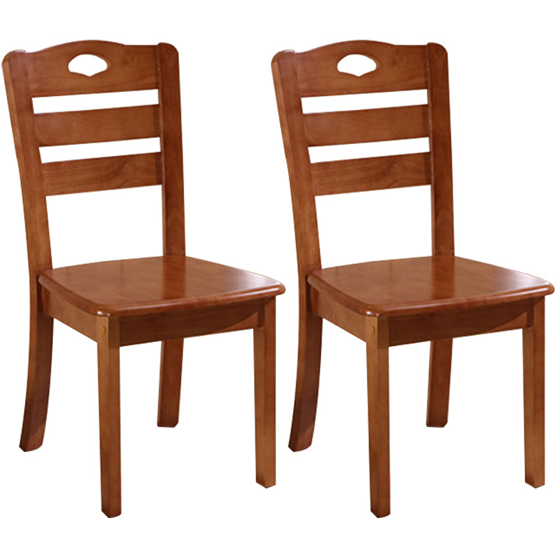 Silla lateral de madera maciza de estilo tradicional, silla de comedor con acabado mate para uso doméstico