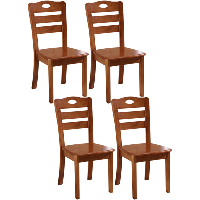 Silla lateral de madera maciza de estilo tradicional, silla de comedor con acabado mate para uso doméstico
