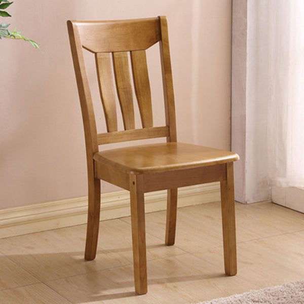 Silla lateral de madera maciza de estilo tradicional, silla de comedor con acabado mate para uso doméstico