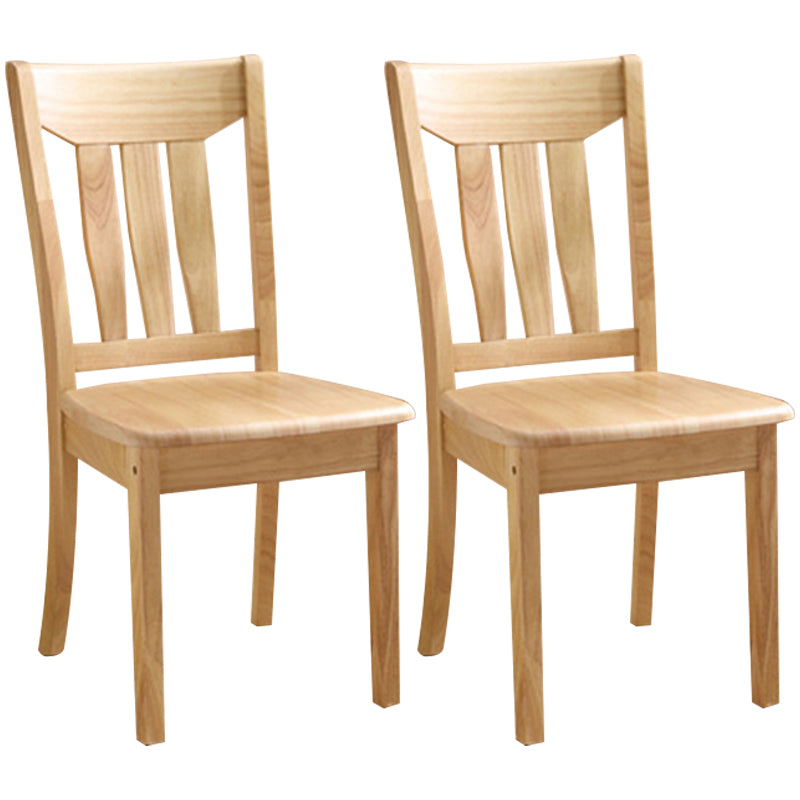 Silla lateral de madera maciza de estilo tradicional, silla de comedor con acabado mate para uso doméstico