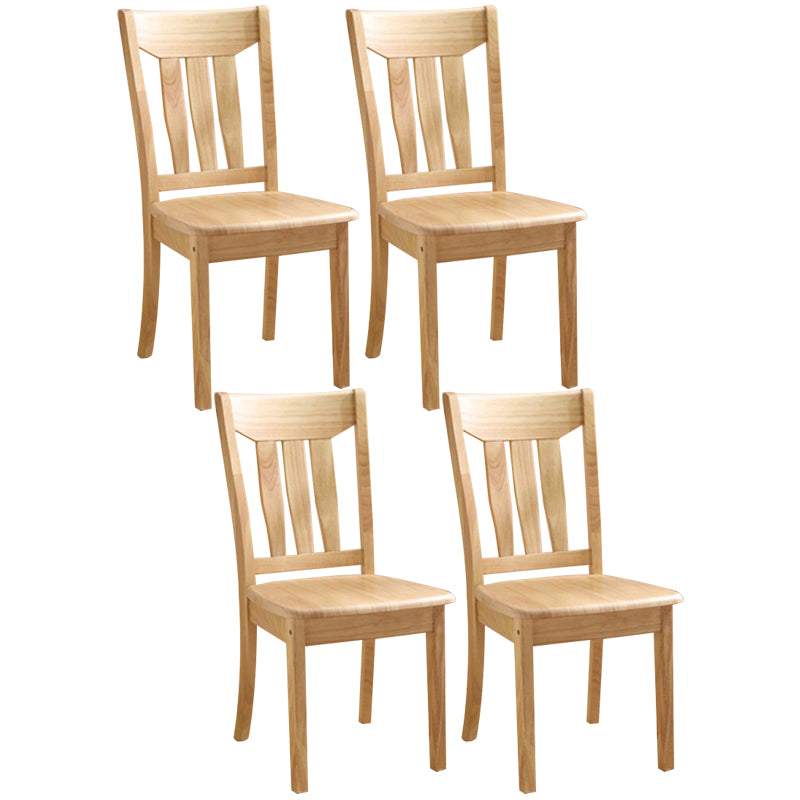Silla lateral de madera maciza de estilo tradicional, silla de comedor con acabado mate para uso doméstico