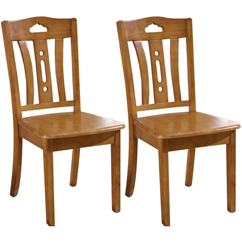 Silla lateral de madera maciza de estilo tradicional, silla de comedor con acabado mate para uso doméstico