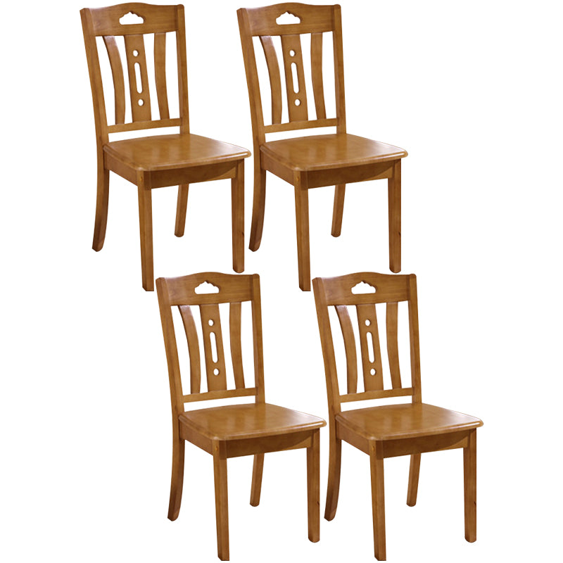 Silla lateral de madera maciza de estilo tradicional, silla de comedor con acabado mate para uso doméstico