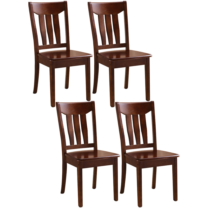 Silla lateral de madera maciza de estilo tradicional, silla de comedor con acabado mate para uso doméstico
