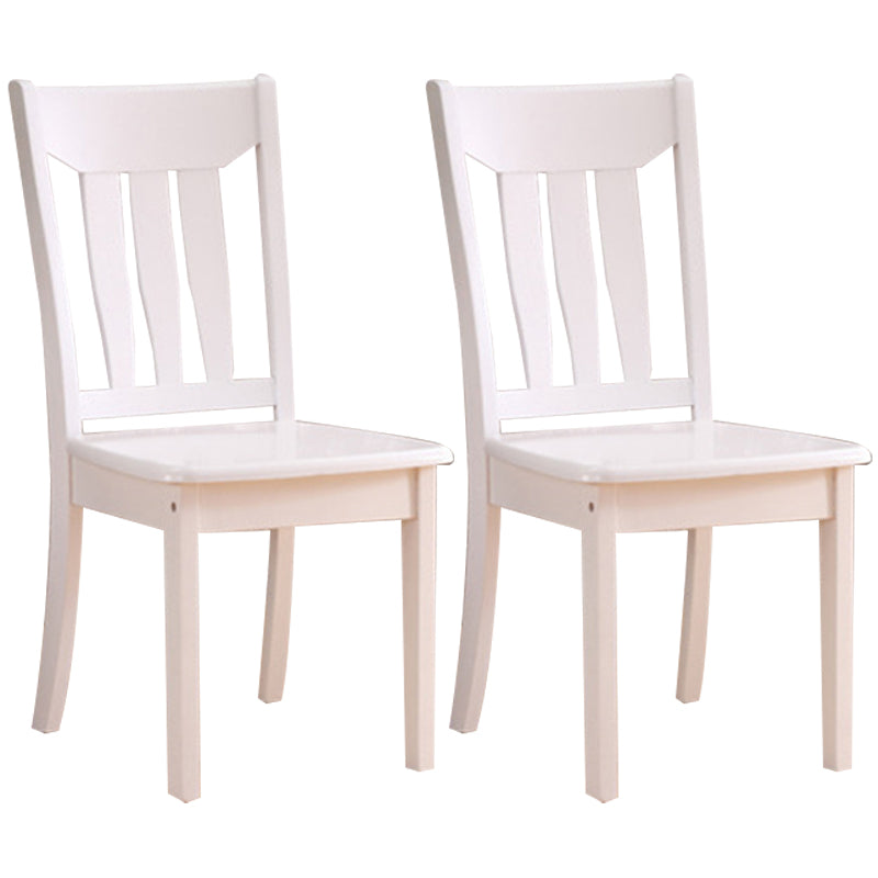 Silla lateral de madera maciza de estilo tradicional, silla de comedor con acabado mate para uso doméstico